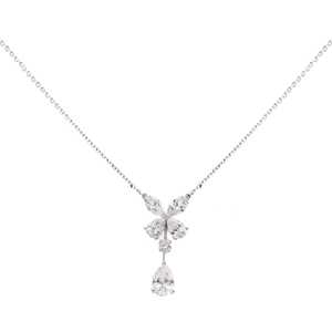 2.13 Ct Butterfly <b>Pendant</b> Necklace For Women | Best Anniversary Gift For Her | Lab Grown <b>Diamond</b> 14K White Gold - Product Image 2