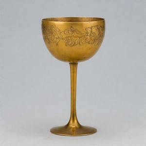 RisenGoblet Cáliz sagrado Copa de vino de comunión de latón antiguo Copa vintage hecha a mano para iglesia y ceremonias espirituales - Product Image 4