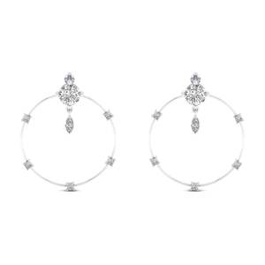REYES New Design Custom <b>Fine</b> Jewelry Rings Certified 925 Sterling Silver Round Cut 9.54Ct Lab Grown Diamond <b>Earrings</b> for Women - Product Image 2