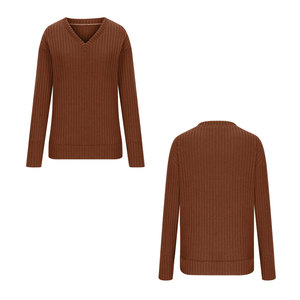 Suéteres de Mujer con Diseño de Cuello en V, Patrón Personalizado, Venta en Línea, Mejores Ofertas en Suéteres de Punto para Mujer - Product Image 6