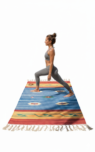 Cotton Floral Reversible Foldable Plush Handmade <b>Modern</b> Washable Area <b>Rugs</b> & Sets Large Carpet for Bedroom <b>Living</b> <b>Room</b> Travel - Product Image 5