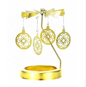 Bougeoir rotatif à chaud personnalisé en métal pour arbre de Noël Carrousel - Product Image 3
