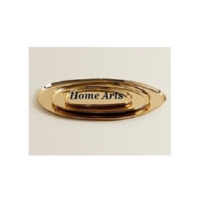 Bandeja para servir postres de acero inoxidable y cuero con bandeja para servir té y café de forma redonda de calidad superior - Product Image 3