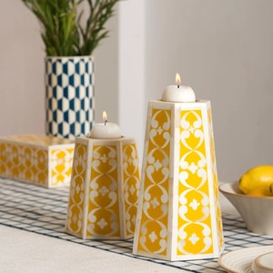Portavelas lacado en oro, el precio más bajo, fabricante de soportes de velas lacadas, suministro al por mayor - Product Image 3