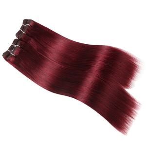 มัดผมตรงแบบมัดผมตรงและปิดผมมนุษย์ผมสีน้ำตาลอมแดง - Product Image 5