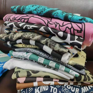 เสื้อยืดผ้าฝ้ายลำลองสำหรับผู้ชายและผู้หญิง แบรนด์สั่งทำ ขายส่งจากโรงงาน ล้างสต็อกปี 2025 แฟชั่น BD แพ็คเกจแบบคละแบบสุ่ม - Product Image 2