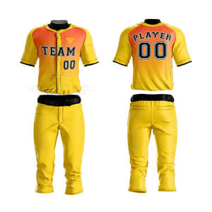 Meilleures ventes d'uniformes de baseball pour hommes avec logo personnalisé, uniformes d'équipe respirants - Product Image 5