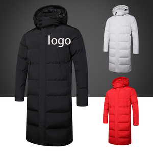 Haute qualité hommes vestes veste pour hommes Long hiver chaud bouffant manteau coupe-vent Logo personnalisé épais à capuche vêtements d'extérieur Streetwear - Product Image 4