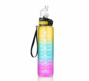 1 Litre Motivational <b>Water</b> <b>Bottle</b> with Time Marker & Straw - BPA-Free Leakproof Sports <b>Gym</b> <b>Bottle</b> 280pc MOQ India - Product Image 2