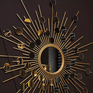 Wall <b>Mirror</b> Indoor Home Decor <b>Design</b> Leave <b>Design</b> Classic And Modern Decor <b>Mirror</b> Multiple Finishing <b>Designs</b> - Product Image 6