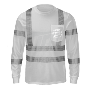 Conjunto de trabajo al aire libre con cuello redondo y camisa abotonada con babero ANSI Clase 1, chaleco de seguridad reflectante impermeable, ropa hecha de poliéster - Product Image 2