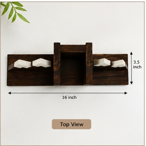 Wooden <b>Mountain</b> Bookends Geometric Minimalist Design 16x6.3 Inch Durable Home Decor for Living Room Tabletop Display - Product Image 4