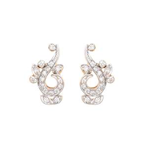 Glorious Elegant Luxury Women's 18Kt Yellow Gold Diamond Stud <b>Earrings</b> VVS1 EF 0.24 Cts SGL LAB Certified - Product Image 2