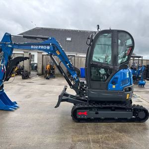 Excavadora Hidráulica Azul R32 Pro con Cucharón para Uso en Construcción - Product Image 2