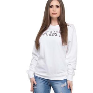 Sudadera de cuello redondo de peso pesado personalizada para mujer Otoño Invierno estilo Vintage bordado de letras sudaderas para mujer - Product Image 1