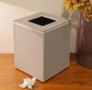 Poubelle et bac de rangement en bois de manguier pour sculpture à la main en noyer - Product Image 6