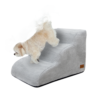 [AllmioPet] Cloud Fabric Pet <b>Stairs</b> 3 Step Gray AMP 3 GR Soft Cushion <b>Dog</b> Cat Steps <b>for</b> Sofa <b>Bed</b> Indoor Joint Support - Product Image 1