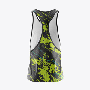 Camiseta sin mangas de algodón para hombre, ropa deportiva OEM, ligera, de secado rápido, transpirable, ajustada, para gimnasio, informal, tipo stringer - Product Image 2
