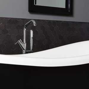 Bañera Romanza Blanca y Negra de Estilo Clásico, Colección de Bañeras Elegantes - Product Image 4