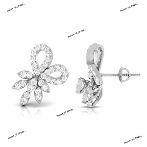 Iced Out VVS 925 Silver Rhodium Plated Round Moissanite Diamonds Luxury Stud <b>Earrings</b> <b>Handmade</b> Fine Jewelry for Women Wedding - Product Image 2