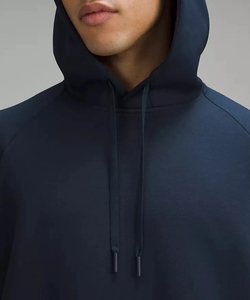 Sweat-shirt à capuche bleu marine pour homme, coupe classique, 100 % coton molletonné, décontracté, pour l'hiver, impression numérique, écologique, coupe-vent - Product Image 4