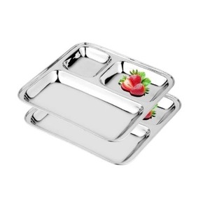 Vente chaude Assiette ronde en acier inoxydable pour le dîner, plat à pâté, assiette à nourriture en acier pour la cuisine, les restaurants et les hôtels, assiette de service en acier - Product Image 1