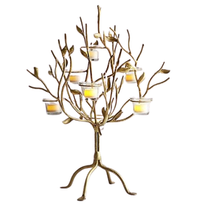 Bougie votive en fer de couleur or au design attrayant, taille et forme personnalisées, bougie votive pour vente chaude - Product Image 5