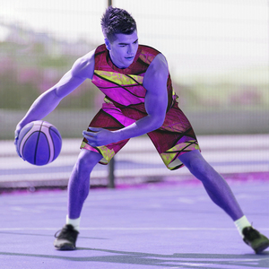 Conjuntos de uniformes de baloncesto para hombres Nuevo diseño Impreso Poliéster BSCI Hecho Ropa deportiva Tallas grandes Opción Transpirable para equipos deportivos - Product Image 6