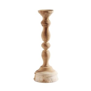 Support de bougie en bois fait à la main pour bougies piliers avec un design minimaliste pour la décoration de la maison et du bureau - Product Image 3