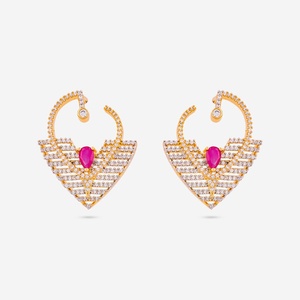 Boucles d'oreilles pendantes en zircon, collection 190420 - Product Image 1