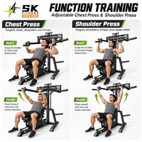 Machine à presser la poitrine et les épaules SK 2 en 1 à charge libre pour les entraînements de musculation du haut du corps en centre de fitness commercial