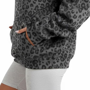 Nouveauté 2025 – Sweat à capuche à manches longues pour femme, imprimé léopard, service OEM, dernier style, pull à capuche pour femme - Product Image 6