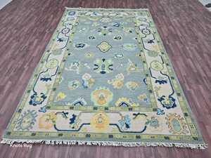 Tapis fait main turc tricoté à la main 8x10 vert gris salon traditionnel 12x15 9x12 tailles disponibles haute tapis Vintage tapis - Product Image 2