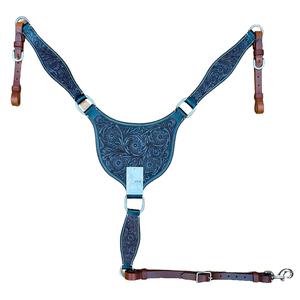 Collar de pecho con diseño de gladiador de estilo occidental tallado y mecanizado antiguo Cuero de calidad premium para montar a caballo - Product Image 3