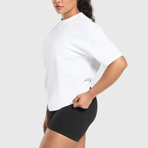 OEM/ODM 100% Cotton Jersey Relaxed Fit O-Neck T-<b>shirt</b> <b>For</b> Women Custom DTF Printed Logo Breathable Gym Wear <b>Tee</b> <b>Shirt</b> - Product Image 5