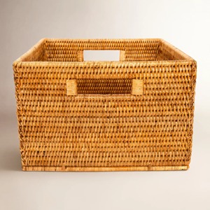 Simple yet elegant square rattan <b>basket</b> Handmade Storage <b>Basket</b> Wholesale eco-friendly Made in Viet Nam - Product Image 2