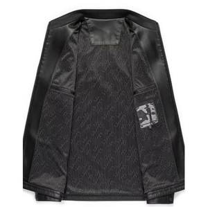 เสื้อแจ็คเก็ตหนังผู้ชายคอตั้ง แฟชั่น ทันสมัย บางเบา เหมาะสำหรับฤดูใบไม้ผลิและฤดูใบไม้ร่วง - Product Image 3