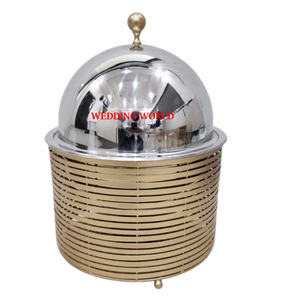 Réchaud alimentaire en acier inoxydable, casserole décorative artisanale de qualité supérieure, nouveau réchaud en métal pour mariage - Product Image 5