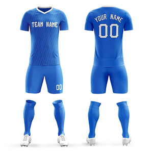 ชุดเสื้อฟุตบอลผู้ชายคุณภาพสูง ปี 2025 และชุดยูนิฟอร์ม ระบายอากาศได้ดี แขนสั้น โพลีเอสเตอร์ 100% แห้งเร็ว รับสกรีนชื่อทีม - Product Image 1