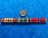 Véritable barre de ruban WW2 Bronze Star Medal comprend 3 récompenses différentes 1939-1945 USA American Veteran Worn WW2 Ribbar