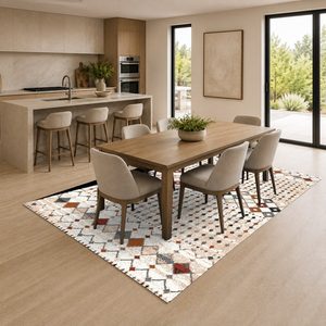 Tapis chenille antidérapant RUGS DEPOT LXDP-0756, multicolore, neutre, traditionnel, oriental, imprimé numériquement, lavable en machine, vente en gros - Product Image 4