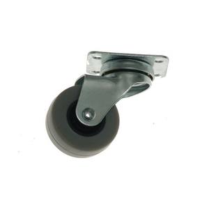 Roulette pivotante 60mm avec plaque, Nylon-Gris (Capacité jusqu'à 15kg) - Product Image 1