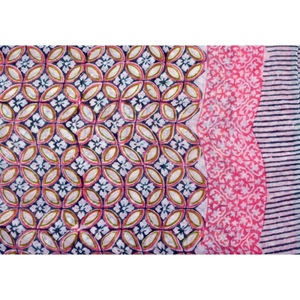 Venta al por mayor Venta caliente Color brillante personalizado ligero orgánico 100 algodón popelina hecho a mano bloque impreso pareos producto a granel Pareos - Product Image 6