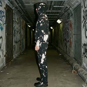 Heavy Weight 400GSM Cotton Fleece Acid Wash Solid Eco-Friendly Tracksuit Custom Logo Distressed <b>Bleach</b> Dye Pullover <b>Hoodie</b> - Product Image 6