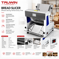 Machine à trancher le pain commerciale, électrique, en acier inoxydable, pour boulangerie, restaurant, café, boulangerie-pâtisserie