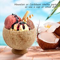 Nouveau design, support de bol en coquille de noix de coco personnalisé, écologique, moderne, pour la vaisselle, les restaurants, les cafés, de haute qualité