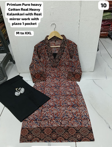 Ensemble de kurta en coton pur lourd tendance indien pakistanais dans un design indien traditionnel prêt à porter ensembles de kurti indiens pakistanais - Product Image 5