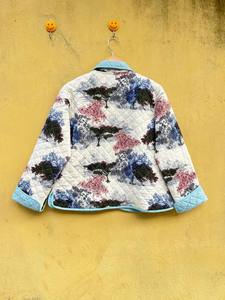 Chaqueta Acolchada de Algodón Reversible para Mujer, con Bloques de Color Florales, Estampado Ecológico Hecho a Mano, Transpirable y Suave - Product Image 5