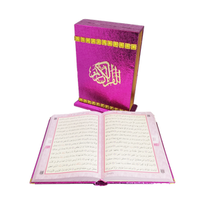 Stylo de lecture du Coran 191KP rose, format Hafiz, 13,5x19,5 cm, couverture rigide spéciale en plastique, connectivité USB, télécommande, son tactile - Product Image 4