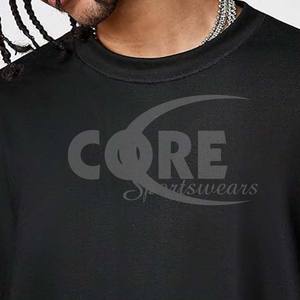 Logotipo personalizado de alta calidad Boxy impreso gráfico Streetwear Camiseta de algodón transpirable de manga corta Camisetas de los hombres - Product Image 4